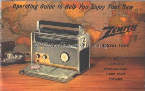 Trans-Oceanic Royal 1000 Ch= 9HT40Z2; Zenith Radio Corp.; (ID = 826264) Radio