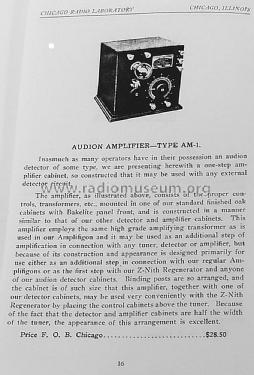 Audion Amplifier Type AM-1; Zenith Radio Corp.; (ID = 1177901) Ampl/Mixer