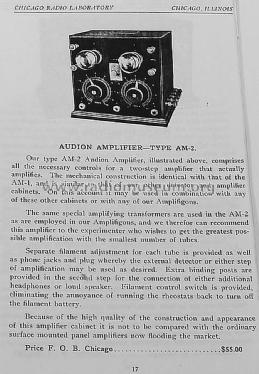 Audion Amplifier Type AM-2; Zenith Radio Corp.; (ID = 1177904) Ampl/Mixer