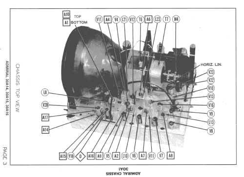 30A16 Ch= 30A1; Admiral brand (ID = 1505162) Television