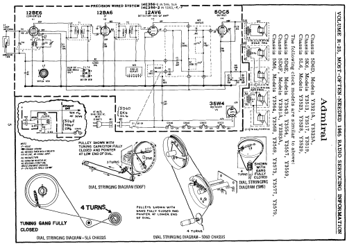 Y3557 Clock Radio Ch= 5D6E; Admiral brand (ID = 187033) Radio