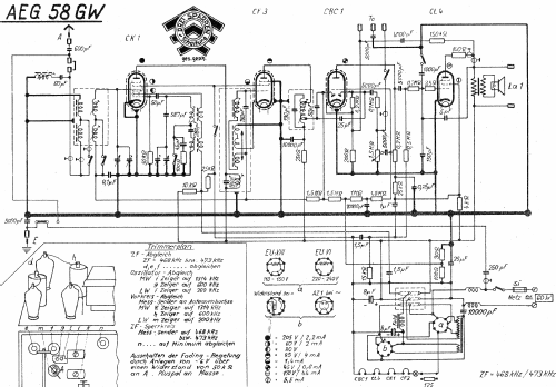 58GW; AEG Radios Allg. (ID = 811612) Radio