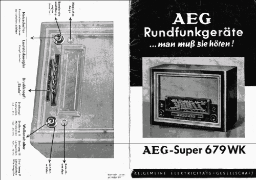 AEG-Super 679WK; AEG Radios Allg. (ID = 182241) Radio