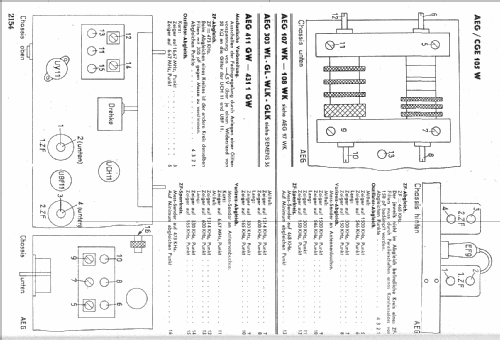 CGE105W; AEG Radios Allg. (ID = 6519) Radio