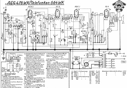 Groß-Super 4-76WK; AEG Radios Allg. (ID = 844253) Radio