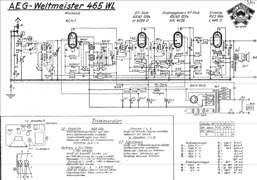 Weltmeister 465WL; AEG Radios Allg. (ID = 844248) Radio