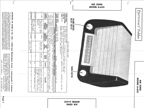 A-625; Air King Products Co (ID = 1428704) Radio