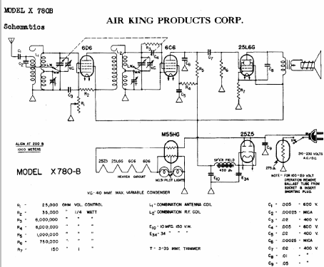 X780B ; Air King Products Co (ID = 483803) Radio