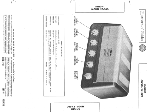 93-380 ; Allied Radio Corp. (ID = 1629308) Ampl/Mixer