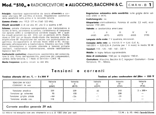 510 ; Allocchio Bacchini (ID = 117544) Radio