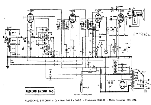 540M; Allocchio Bacchini (ID = 358085) Radio
