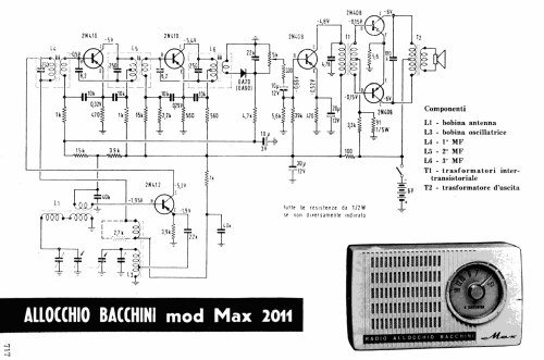 Max 6 Transistor 2011; Allocchio Bacchini (ID = 602470) Radio