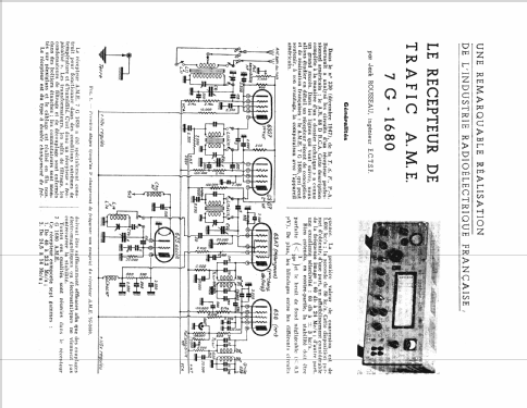 Récepteur de trafic 7G 1680; AME A.M.E., Ateliers (ID = 2088237) Commercial Re