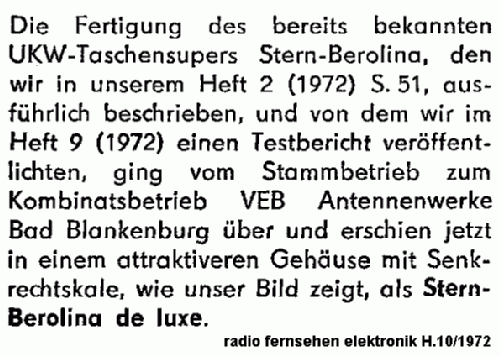 Stern Berolina de luxe T140-10; Antennenwerke Bad (ID = 656565) Radio