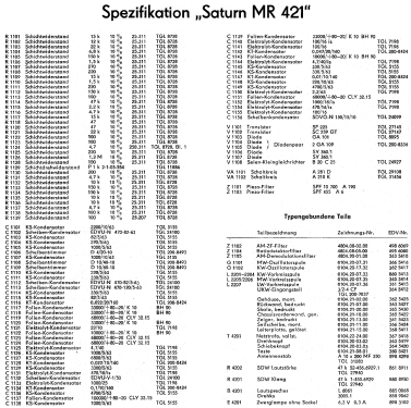 Saturn MR421; Antennenwerke Bad (ID = 1984855) Radio