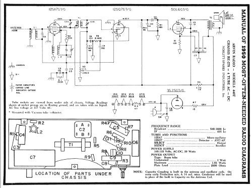 440T Ch= RE-278; Arvin, brand of (ID = 111594) Radio