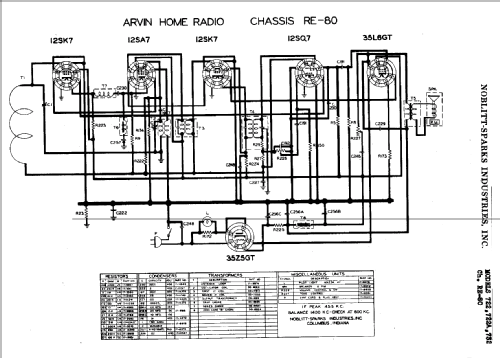 722A Ch= RE80; Arvin, brand of (ID = 440279) Radio