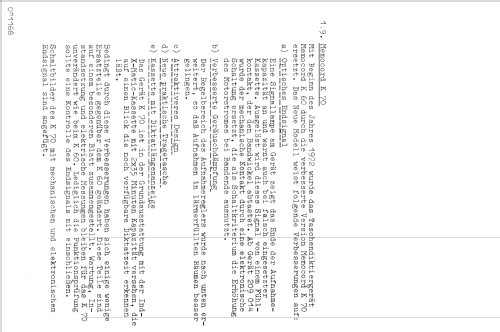 Memocord K70; Assmann, W., GmbH; (ID = 1201261) R-Player