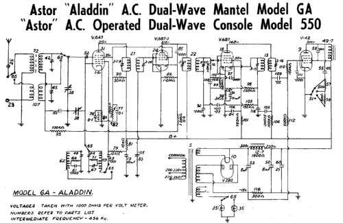 550 HB; Astor brand, Radio (ID = 1932217) Radio