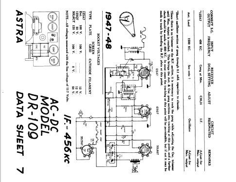 Astra DR-109 ; Brand and Millen (ID = 201410) Radio