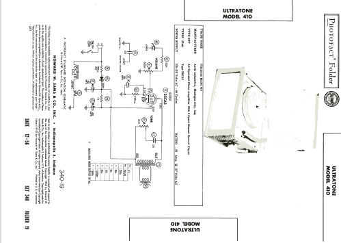 Ultratone 410; Audio Industries (ID = 2032146) R-Player