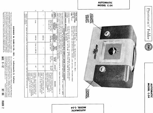 C-54 ; Automatic Radio Mfg. (ID = 437135) Radio