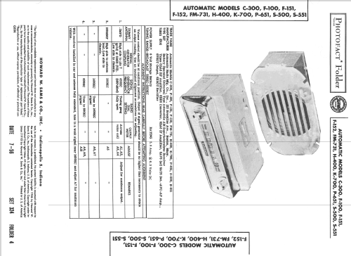 F-152 ; Automatic Radio Mfg. (ID = 2315586) Car Radio