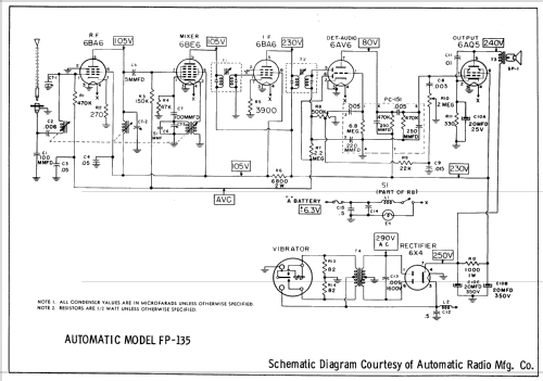 FP-135 ; Automatic Radio Mfg. (ID = 611417) Car Radio
