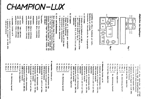 Champion-Lux ; Autophon AG inkl. (ID = 16487) Radio