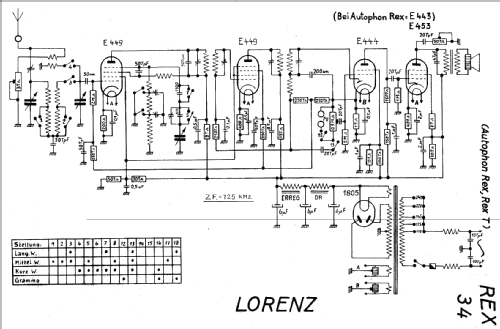 Lorenz-Rex REX; Autophon AG inkl. (ID = 18460) Radio