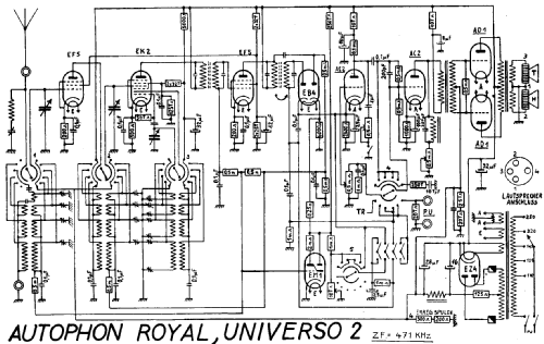 Royal-Tisch-Kombination mit Universo 2 ; Autophon AG inkl. (ID = 587923) Radio