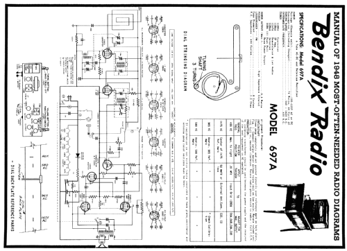 697A Chairside Table ; Bendix Radio (ID = 86021) Radio