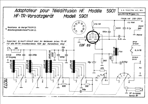 HF-TR Vorsatzgerät 5901; Biennophone; Marke (ID = 683379) Radio