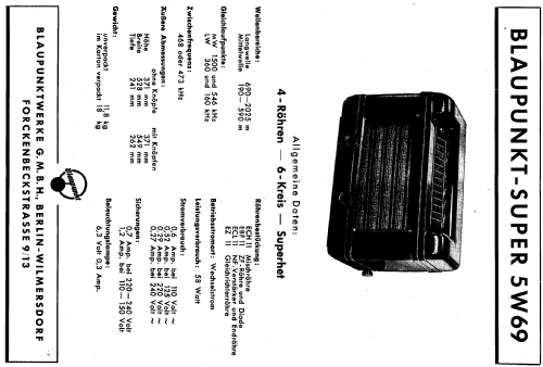 5W69; Blaupunkt Ideal, (ID = 196408) Radio