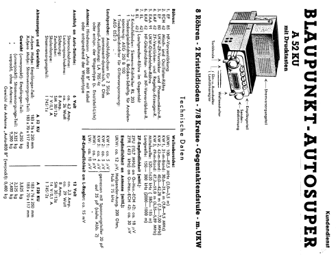 A52KU; Blaupunkt Ideal, (ID = 96582) Car Radio