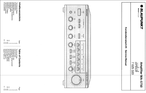 Amplifier MA-5750 artech 7.625.320; Blaupunkt Ideal, (ID = 1233021) Ampl/Mixer