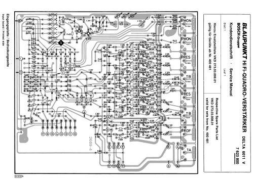 Delta 6011V 7.623.800; Blaupunkt Ideal, (ID = 1913629) Ampl/Mixer