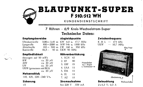 F510WH; Blaupunkt Ideal, (ID = 1530328) Radio