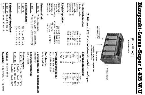 L435W; Blaupunkt Ideal, (ID = 1739819) Radio