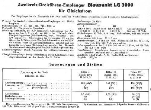 LG3000; Blaupunkt Ideal, (ID = 13763) Radio