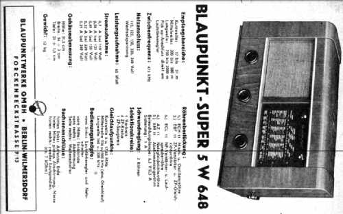 Minden 5W648M Ch= T499W; Blaupunkt Ideal, (ID = 39244) Radio