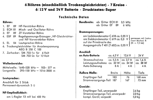 Stuttgart 24V ab S 500001; Blaupunkt Ideal, (ID = 997111) Car Radio