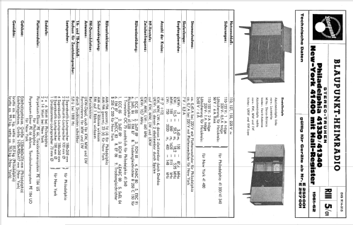 Philadelphia Vollstereo 41 330, Nussb.mattiert; Blaupunkt Ideal, (ID = 2234184) Radio