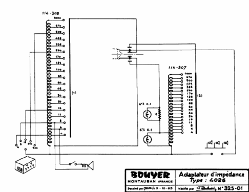 Adaptateur d'Impédances 4026; Bouyer, Paul (ID = 352751) Equipment