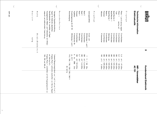 AC701; Braun; Frankfurt (ID = 977466) Ampl/Mixer