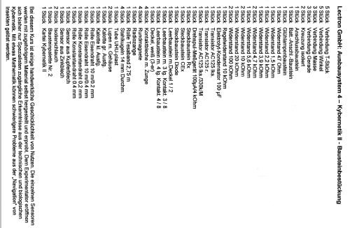 Lectron Ausbausystem 4 Kybernetik II; Lectron GmbH; (ID = 1446530) teaching