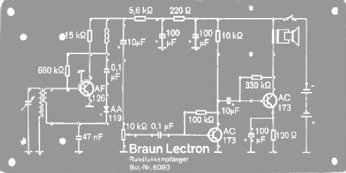 Lectron Bastelsatz Rundfunkempfänger 8090; Braun; Frankfurt (ID = 136863) teaching