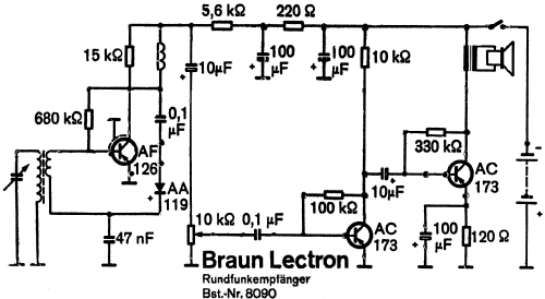 Lectron Bastelsatz Rundfunkempfänger 8090; Braun; Frankfurt (ID = 889306) teaching