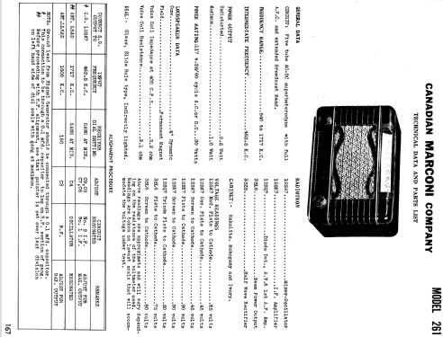 261 ; Canadian Marconi Co. (ID = 1190360) Radio