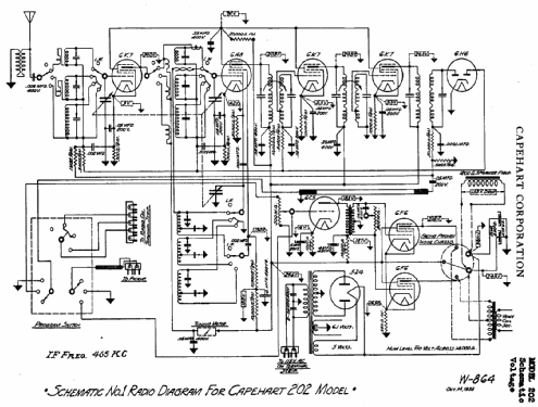 202-E Georgian Ch= W864; Capehart Corp.; Fort (ID = 357772) Radio